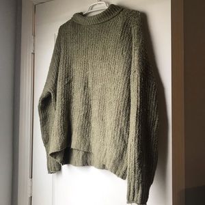 Green Turtleneck Sweater